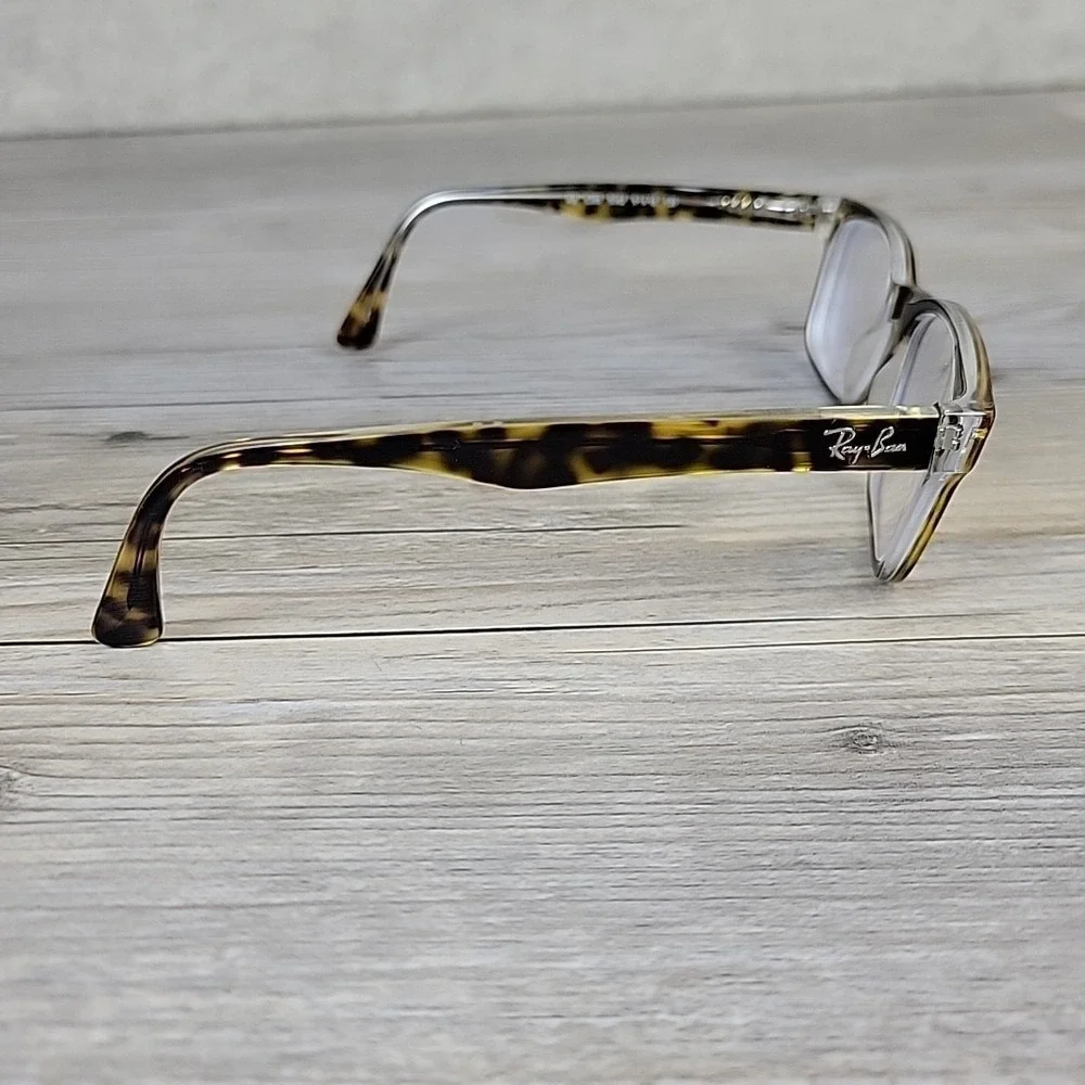 Ray-Ban Eyeglasses RB 5286 5082 Polished Havana on Clear Square Frames 51-18 135